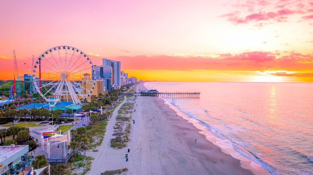 Myrtle Beach , South Carolina at sunrise.