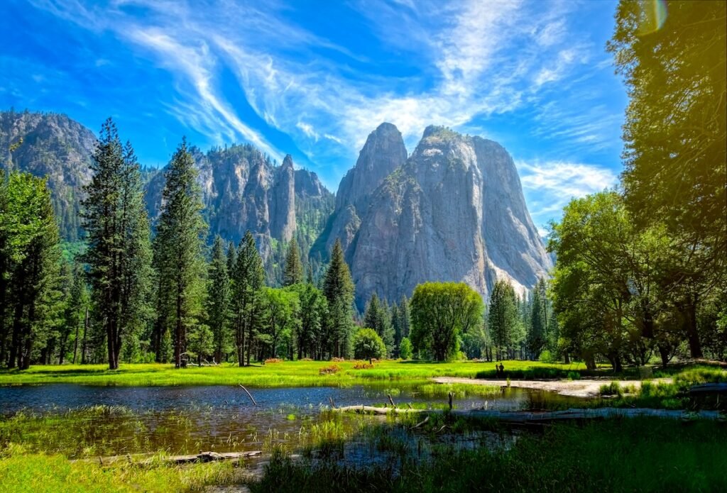 Beautiful summer landscape in Yosemite National Park, California, USA North American