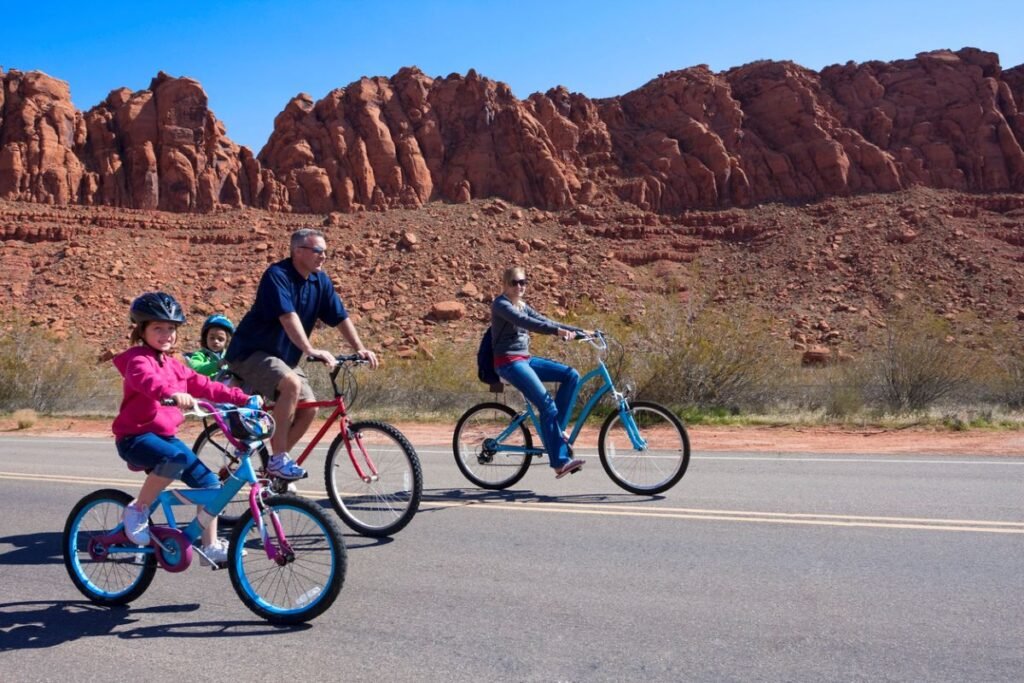 family biking southwest usa red rocks kids hidden family vacation spots