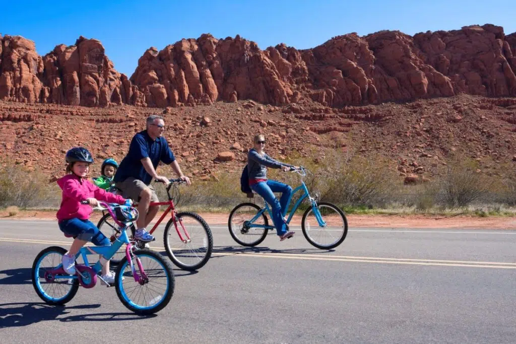 family biking southwest usa red rocks kids hidden family vacation spots in the USA
