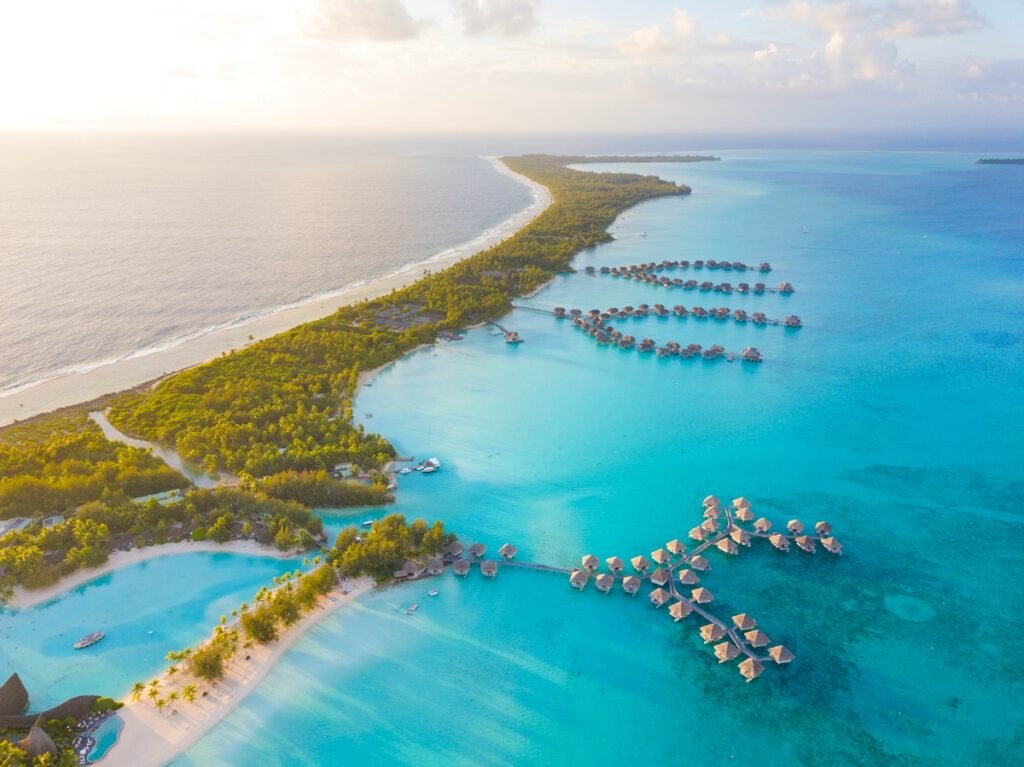 Aerial View of Bora Bora, French Polynesia