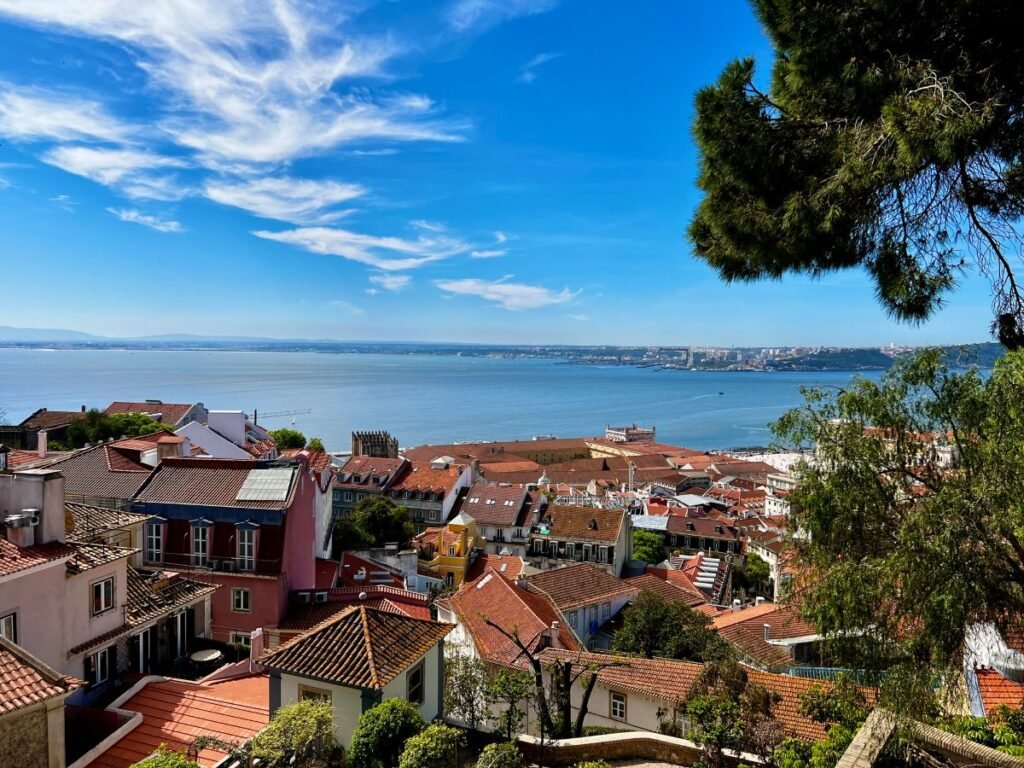 Lisbon Portugal rooftop view, one of the most affordable European entry points for American families