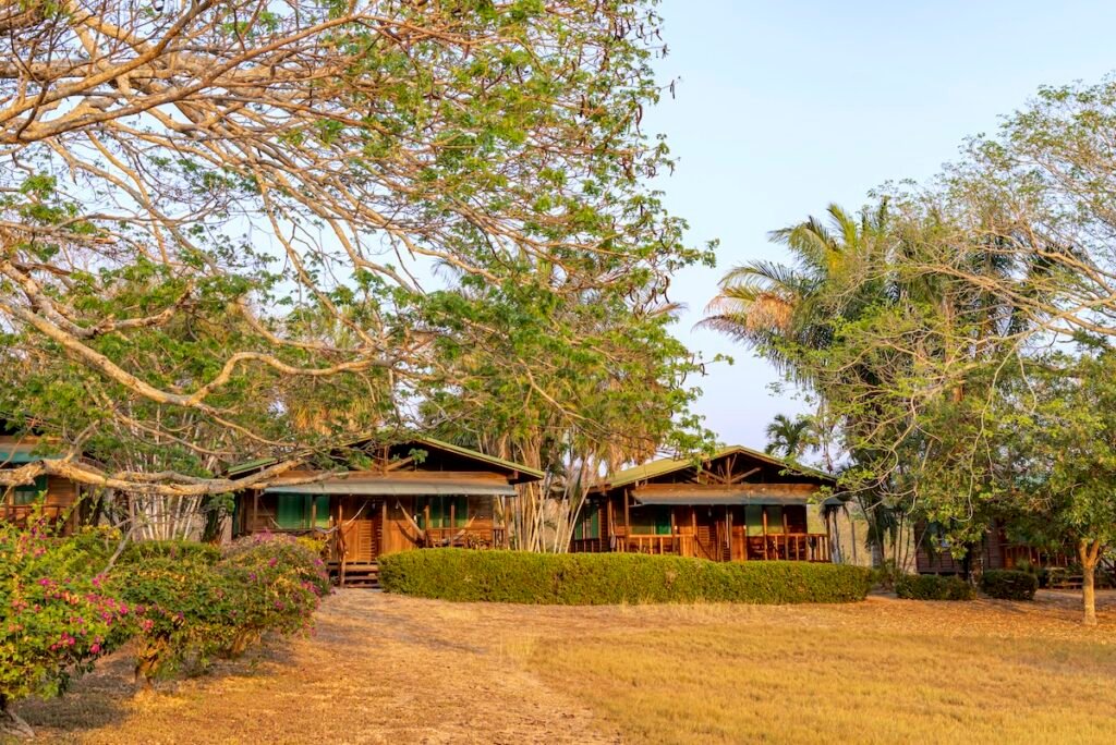 Ecolodges in the middle of the beautiful nature in puntarenas region at the pacific coast of Costa Rica in Central America
